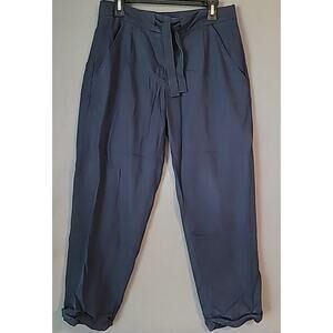 NWT Max Jeans Women’s Soft Pleat Pants – Sz 10/30 –Blue –High Rise –Belted Waist